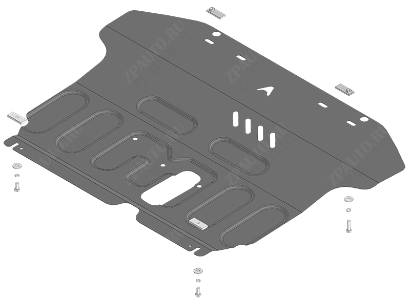 Защита АвтоСтандарт (Двигатель, Коробка переключения передач), 1,5 мм, сталь для Changan Alsvin  2023- арт. 57205
