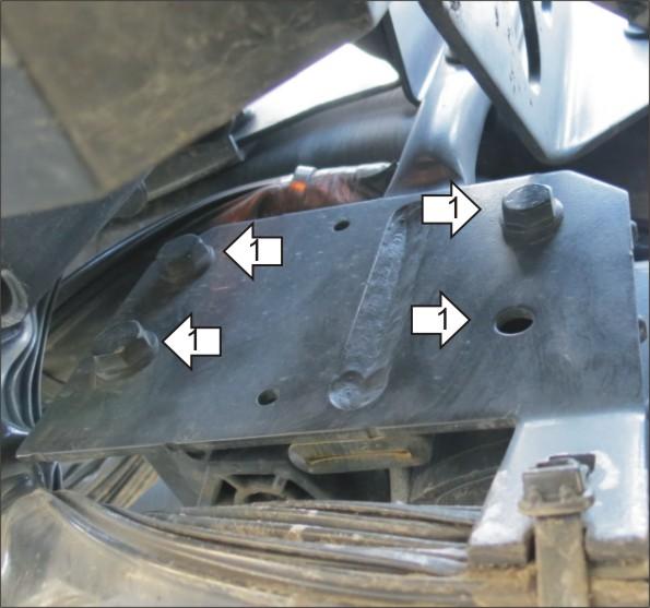 Защиты Грузовые Motodor (Насос AdBlue), 3 мм, Сталь для Mercedes-benz Actros 2008-2016 арт. 21213