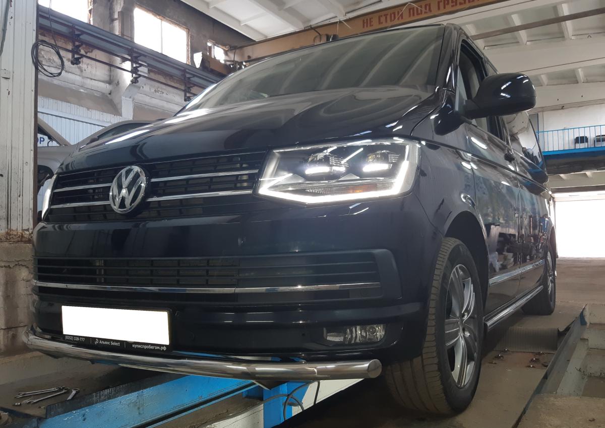 Защита переднего бампера для автомобиля VOLKSWAGEN T6 2015 арт. VWT.15.02