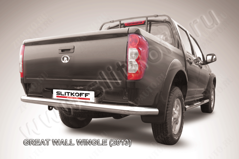 Защита заднего бампера d76 Great Wall Wingle (2011-2015) Black Edition, Slitkoff, арт. GWWIN-009BE