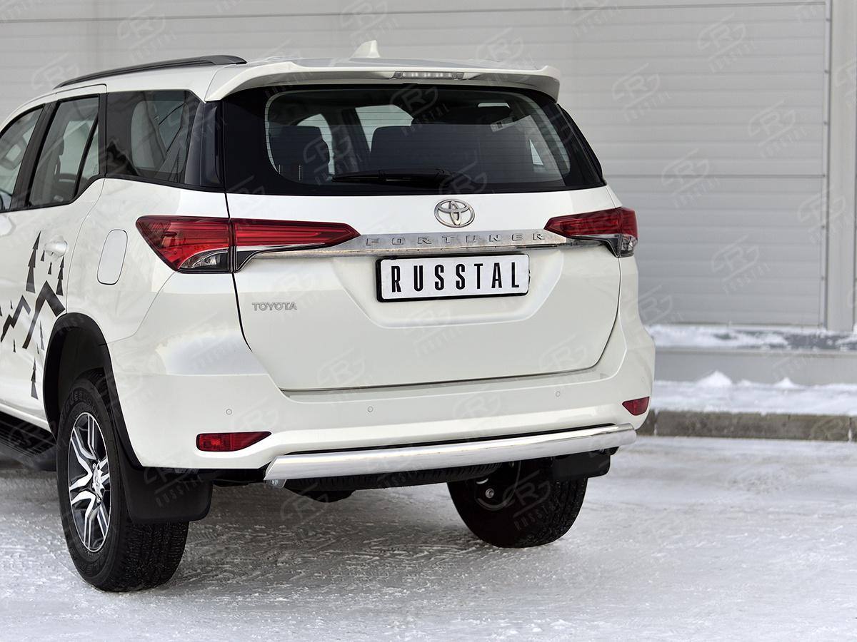 TOYOTA FORTUNER 2020- Защита заднего бампера d75х42 дуга TFRZ-003535