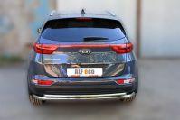 Защита задняя двойная D 60,3/42,4 для Kia Sportage(Киа Спортейдж), ALFeco арт. KIASPORT-16.09
