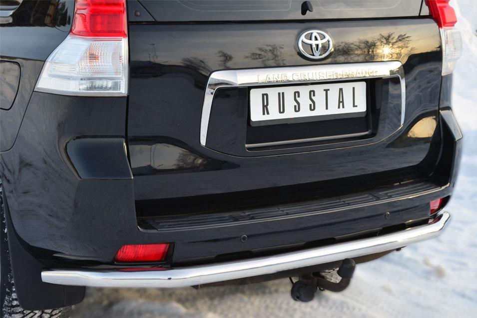 Защита заднего бампера d57 волна для Toyota Land Cruiser Prado 150, Slitkoff PNZ-001617