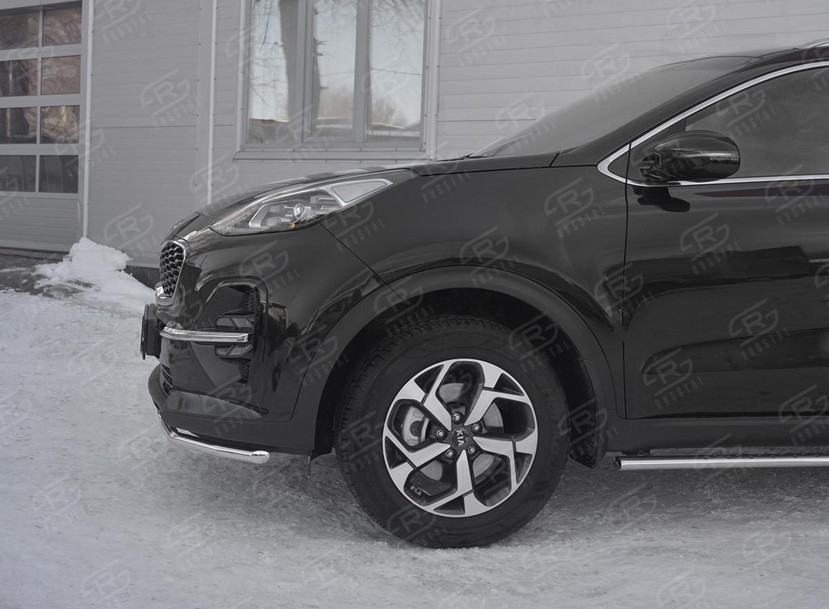 Защита переднего бампера d42 секция KSZ-003180 для автомобиля KIA SPORTAGE 2018-, Slitkoff