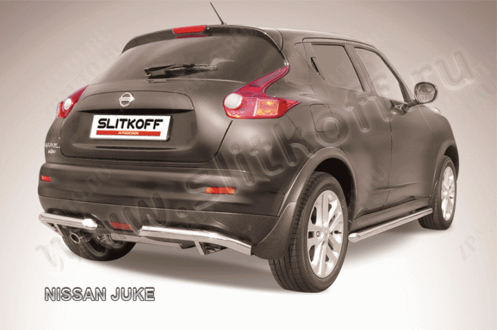 Уголки d57 Nissan Juke (2010-2014) Black Edition, Slitkoff, арт. NJ2WD-010BE