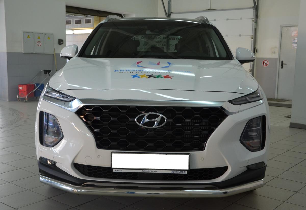 Защита передняя D 60,3 для Hyundai Santa Fe(Хендай Санта Фе), ALFeco арт. HYSFE-18.01