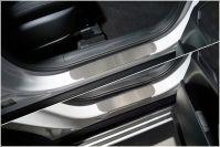 Накладки на пороги (лист шлифованный) 4шт для автомобиля Hyundai Santa Fe 2021- TCC Тюнинг арт. HYUNSF21-02