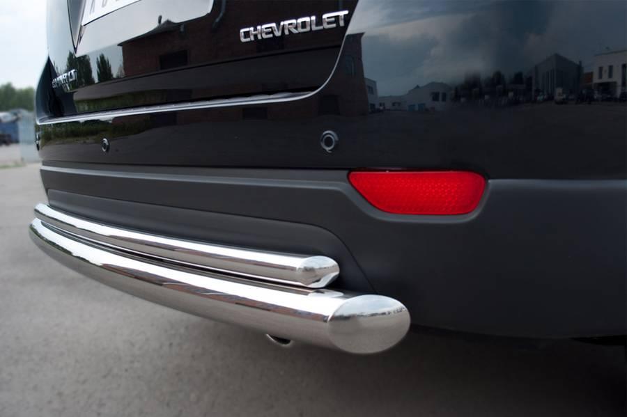Защита заднего бампера d76/42 для Chevrolet Captiva 2012, Руссталь CHCZ-000835