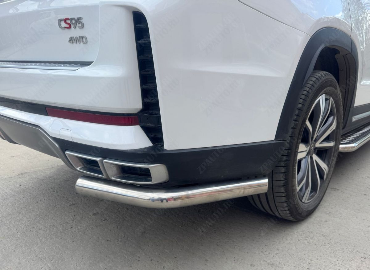 Защита заднего бампера угловая для автомобиля Changan CS95 2023 арт. CGCS95.23.17