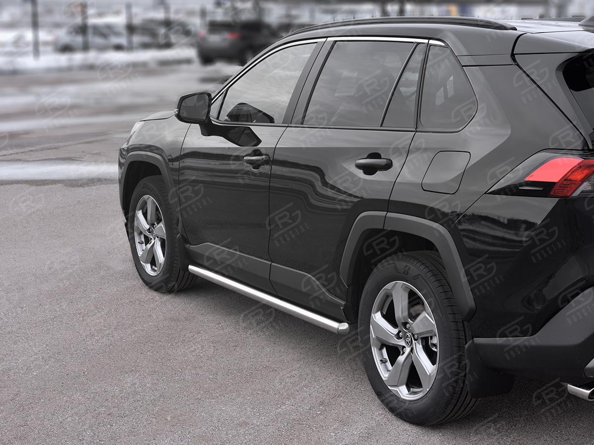 TOYOTA RAV4 2019-  Пороги труба d57 (вариант 3) TR4T-0033657, Slitkoff