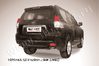 Защита заднего бампера d76 короткая черная Toyota Land Cruiser Prado J150 (2009-2013) , Slitkoff, арт. TOP020B