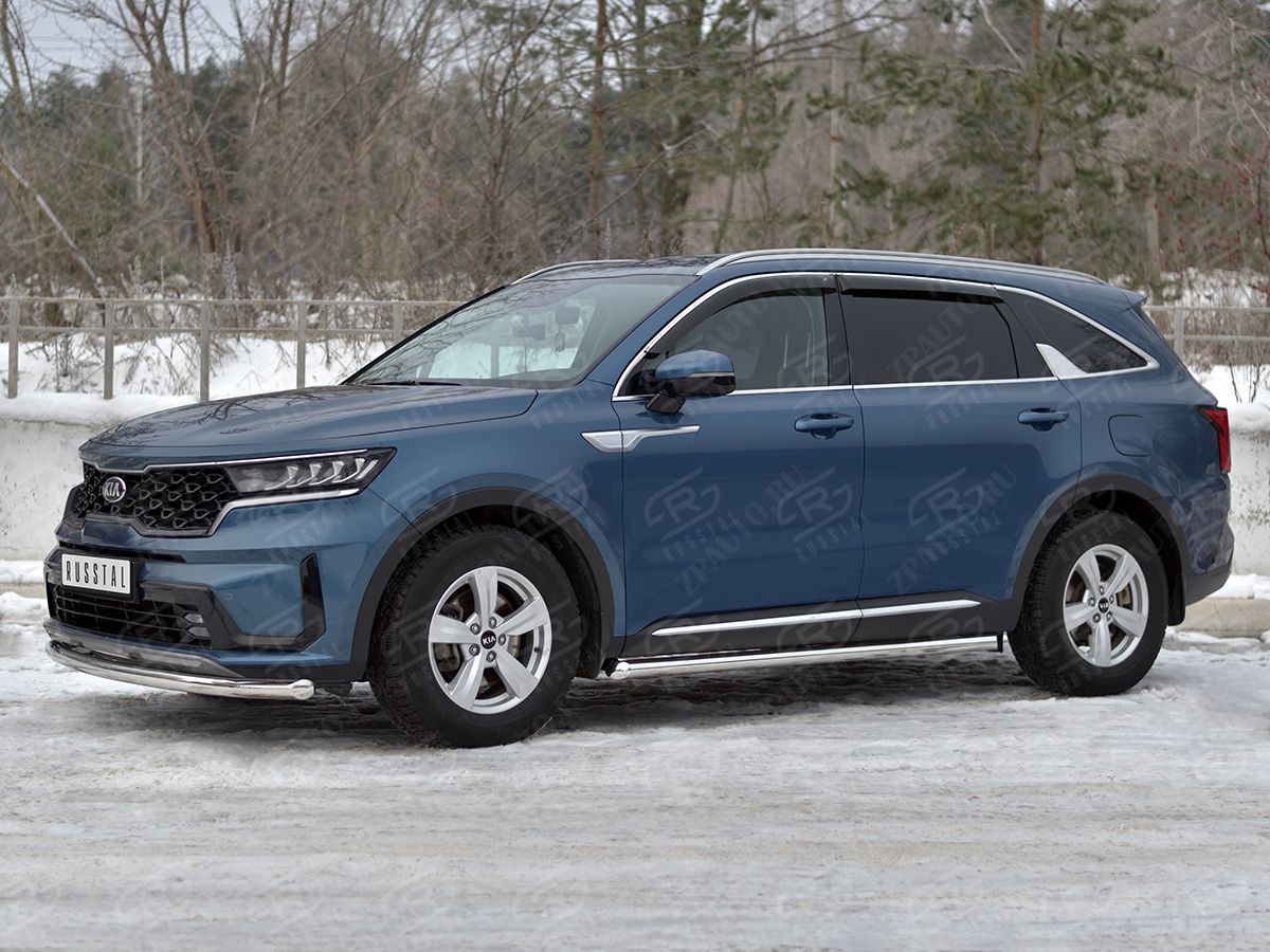 KIA SORENTO 2020- Защита переднего бампера d57 секции KSORZ-004014
