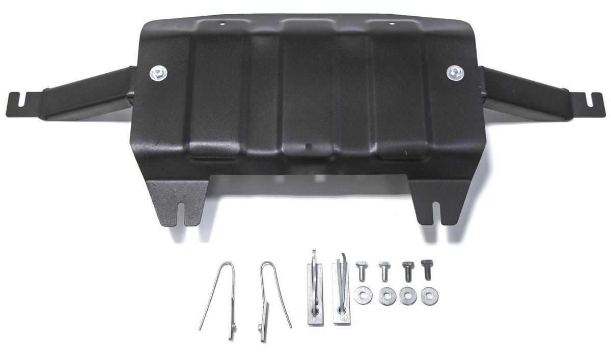 Защита РК АвтоБроня для Toyota Fortuner II (V - 2.7; 2.8D) 4WD 2017-2020 2020-н.в., штампованная, сталь 1.8 мм, с крепежом, 111.05770.1