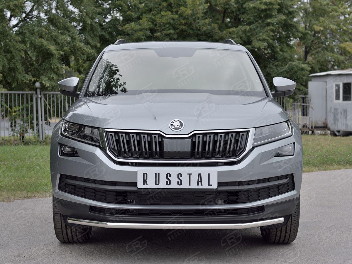 Защита переднего бампера d42 на Skoda Kodiaq, Slitkoff SKKZ-002766