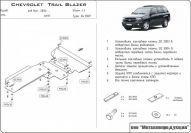 Защита картера и КПП для CHEVROLET Trail Blazer               2001 - 2012, V-4.2 ; 5.3, Sheriff, сталь 2,5 мм, арт. 04.1369