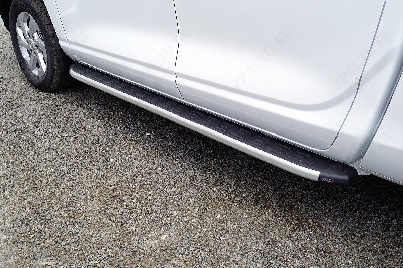 Пороги алюминиевые с пластиковой накладкой 1920 мм Changan Hunter Plus 2.0 4WD 2023 арт. CHANHUNPL23-24AL