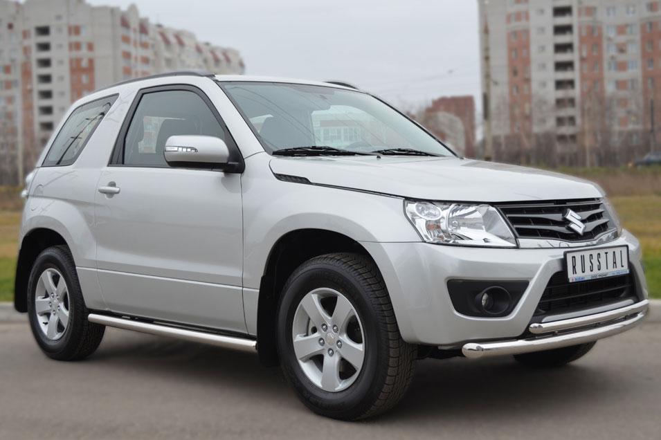 Пороги труба d57 вариант 3 для Suzuki Grand Vitara 3d 2012, Slitkoff SV3T-0011073