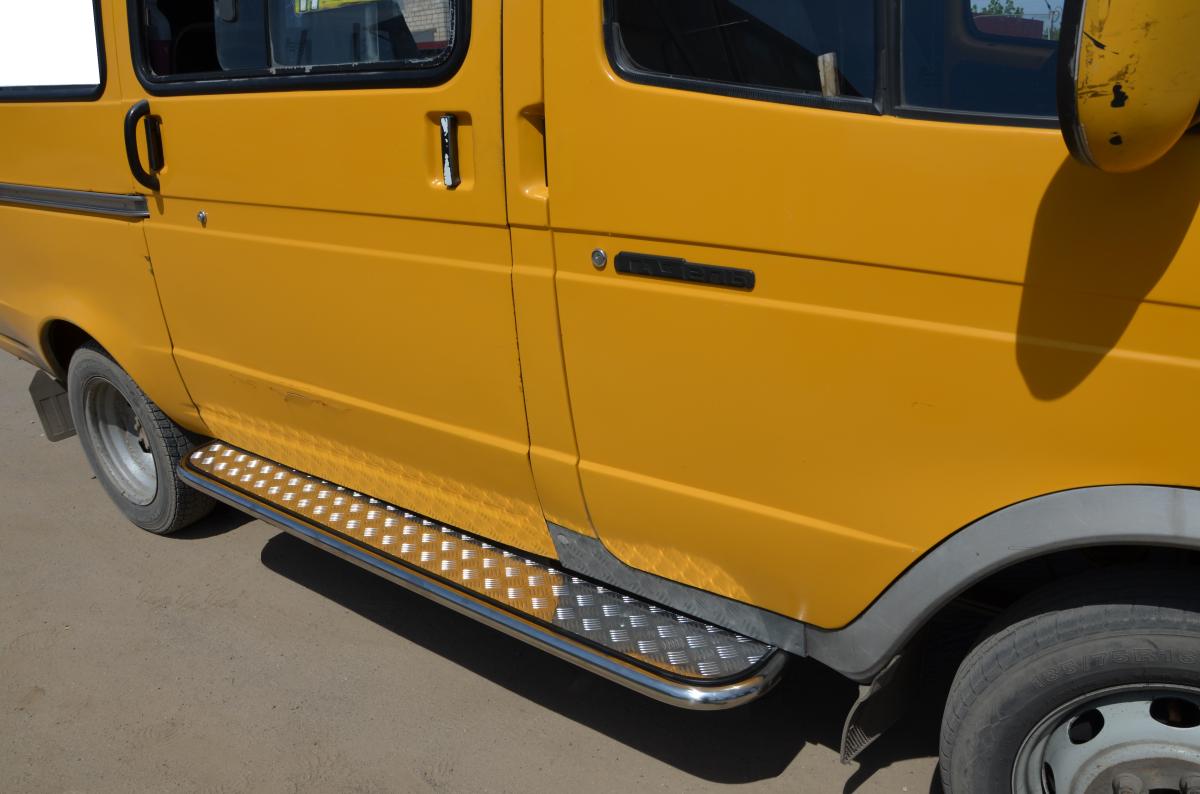 Пороги с накладным листом (пассажирская сторона) для автомобиля Газ ГАЗель ГАЗ 27057 арт. GAZ.27.41-2