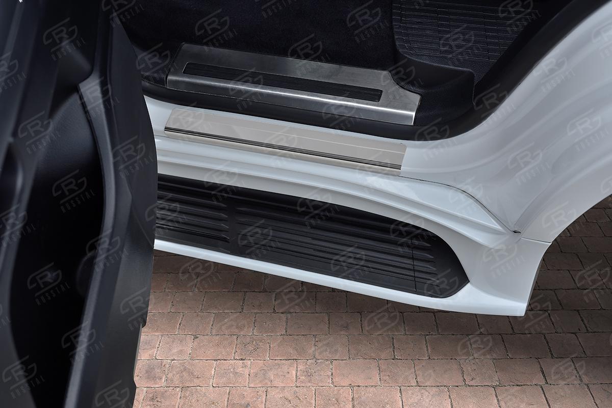 Накладки на пороги RUSSTAL (нерж., зеркало) LEXLX15-01 для LEXUS LX450d-LX570 (not F-Sport) 2015-