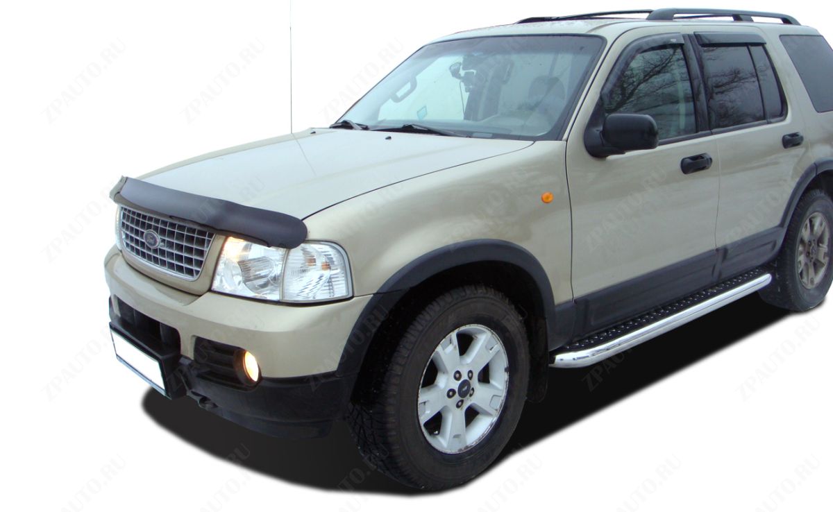 Пороги с накладным листом d76 для Ford Explorer 2003-2005, FEX.02.93, Россия