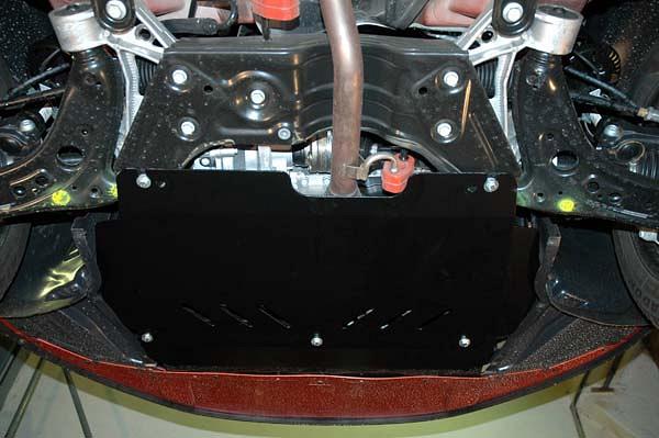 Стальная защита картера и КПП на Skoda Fabia, сталь 2 мм, Sheriff (Шериф) 21.0267