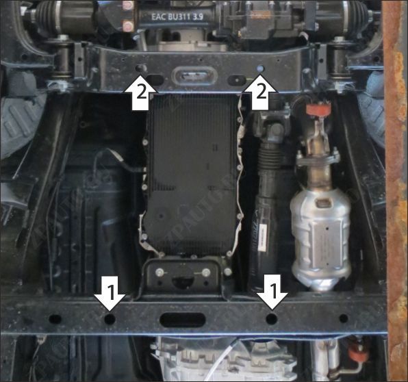 Защита стальная Мотодор (Коробка переключения передач), 2 мм,  для Changan Hunter Plus  2023- арт. 77215