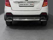Защита задняя (овальная) 75х42 мм для автомобиля Lifan X60 2017-, TCC Тюнинг LIFX6017-24