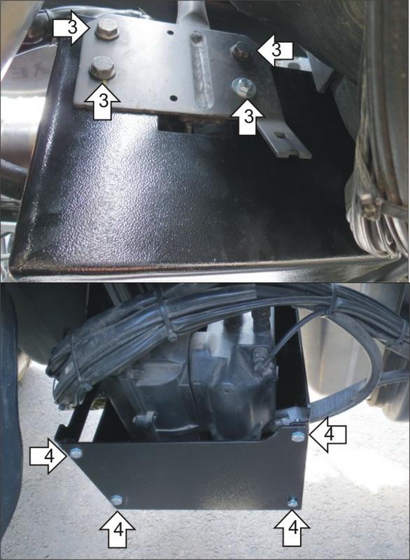 Защиты Грузовые Motodor (Насос AdBlue), 3 мм, Сталь для Mercedes-benz Actros 2008-2016 арт. 21213