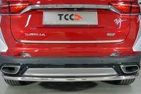 Накладка на заднюю дверь (лист зеркальный) для автомобиля Geely Tugella 2020- TCC Тюнинг арт. GEELTUG20-05