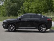 HAVAL F7X 1.5 4WD 2019-2022 Пороги труба d42 с листом (Лист нерж, проф. нерж) (вариант 3) HF7XL-0038383