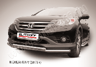 Защита переднего бампера d57+d42 двойная Honda CR-V 2L (2011-2015) , Slitkoff, арт. HCRV13-003