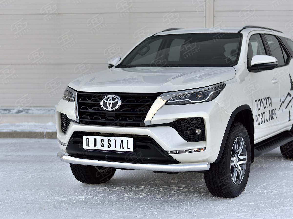 TOYOTA FORTUNER 2020- Защита переднего бампера d76 секции TFRZ-003529