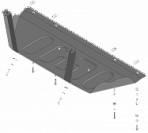 Защита стальная Мотодор (Топливный бак), 2 мм,  Gac S7  2025- арт. 77809