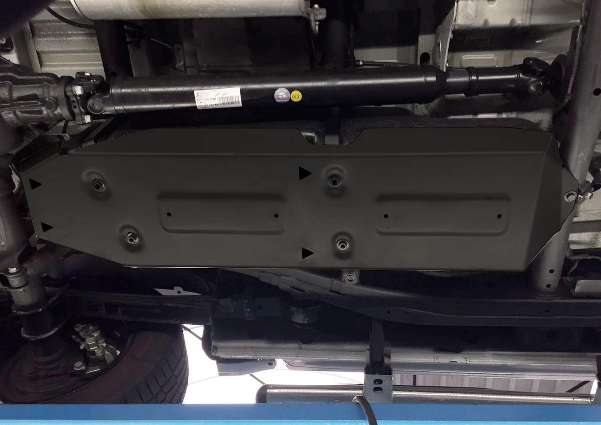 Защита топливного бака Rival для Volkswagen Amarok 2010-2016, сталь 1.8 мм, с крепежом, штампованная, 111.5821.1