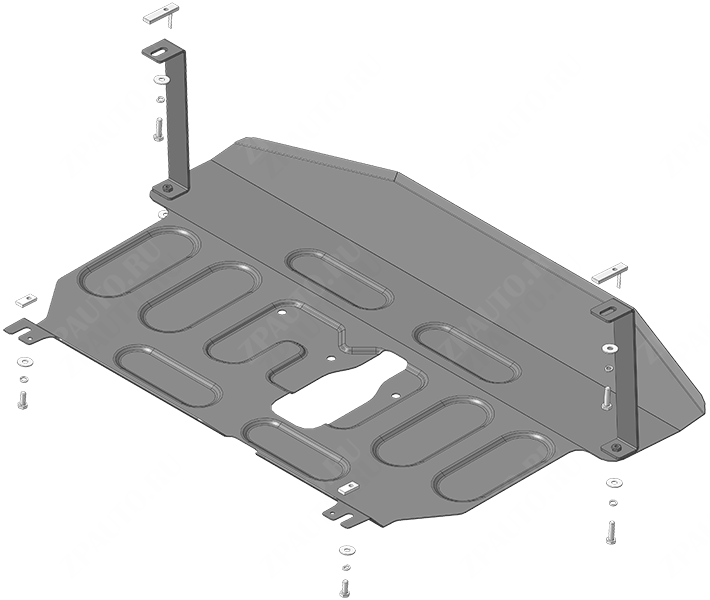 Защита стальная Мотодор (Двигатель, Коробка переключения передач), 2 мм,  Toyota Corolla Fielder  2018- арт. 72511