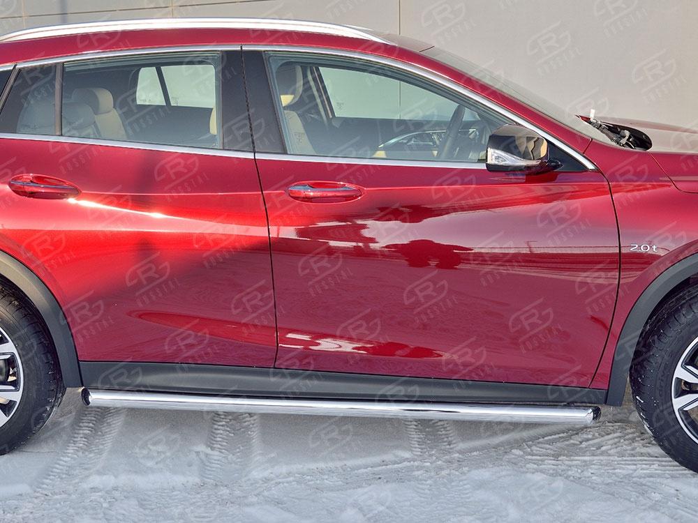 Пороги труба d57 вариант 1 Infiniti QX30 2016, Slitkoff IQX3T-0025001