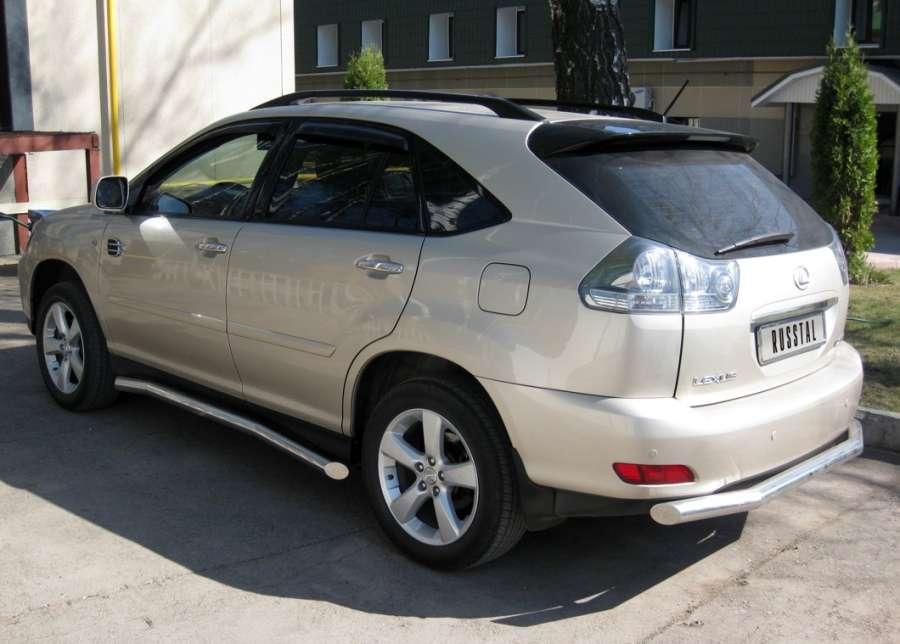 Пороги труба d76 вариант 1 для Lexus RX 300/330/350 2003, Slitkoff LRT-000395