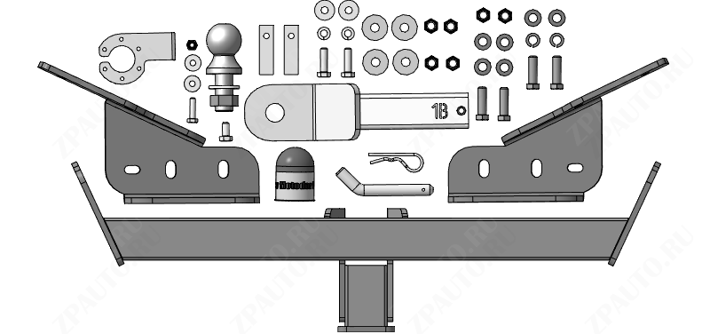 Фаркоп Haval F7 2024-, тип шара E, MOTODOR, арт. 93120-E