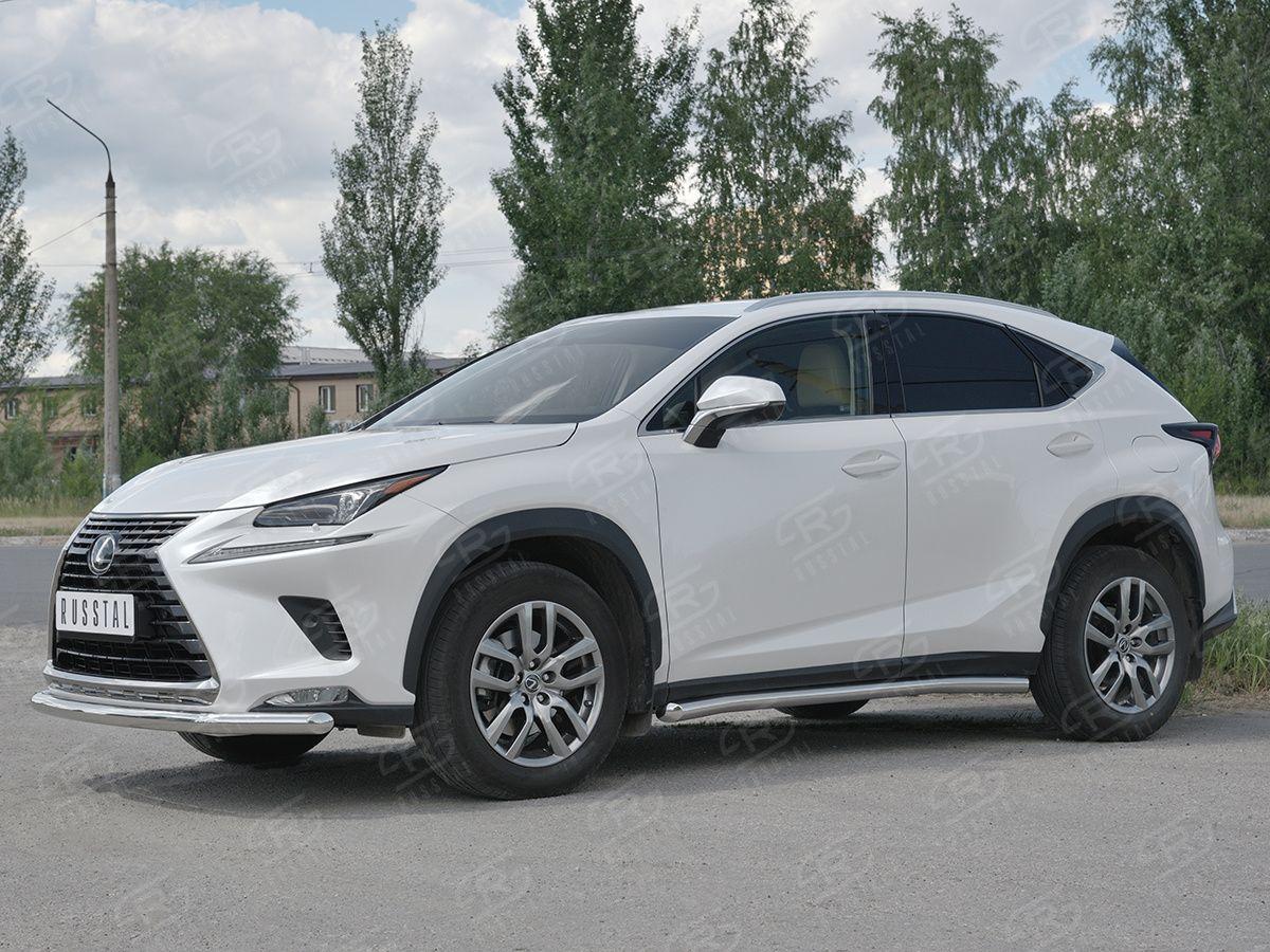Защита переднего бампера d57 на Lexus NX 2017, Slitkoff LNX3Z-002937