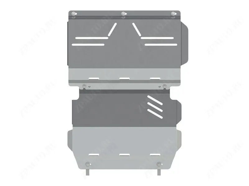 Защита картера и радиатора для MITSUBISHI Pajero Sport II  2008 - 2016, V-2.5TD ; 3.0 ; 3.2TD ; 3.5, Sheriff, алюминий 5 мм, арт. 14.1144