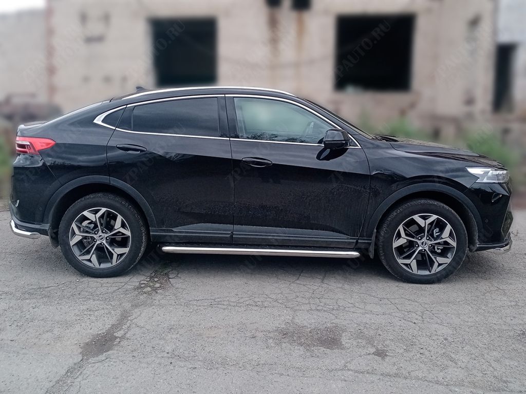 Пороги с листом d-60 для автомобиля HAVAL F7x  2022 - по наст.вр арт. HVF7X_2, 
Технотек