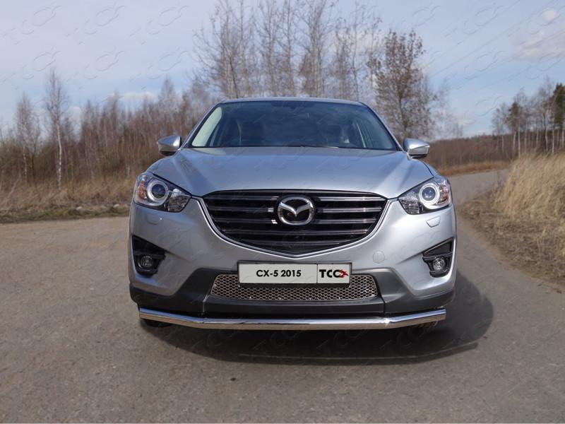 Защита передняя нижняя 60,3 мм для автомобиля Mazda CX-5 2015-2016, TCC Тюнинг MAZCX515-02