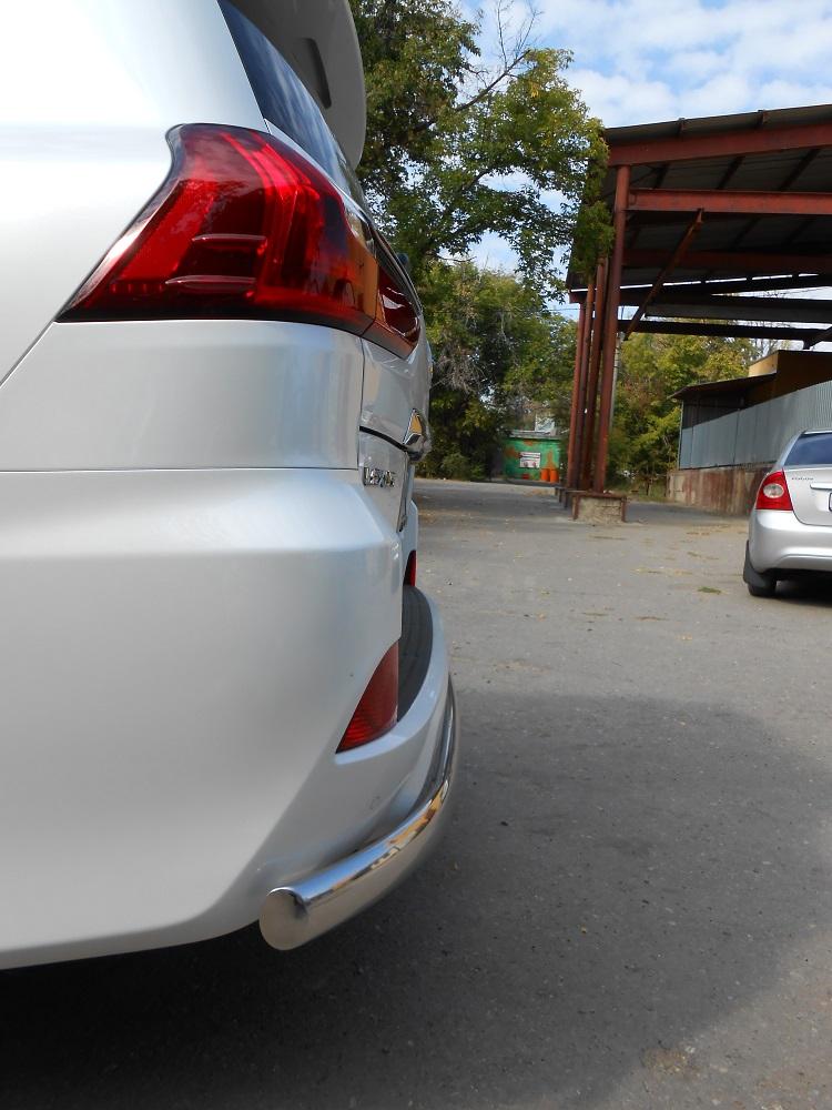 Защита заднего бампера овальная большая для автомобиля LEXUS LX 450/ LX 570 2015, арт. LXLX45015-06, Россия LLX.450.15.06