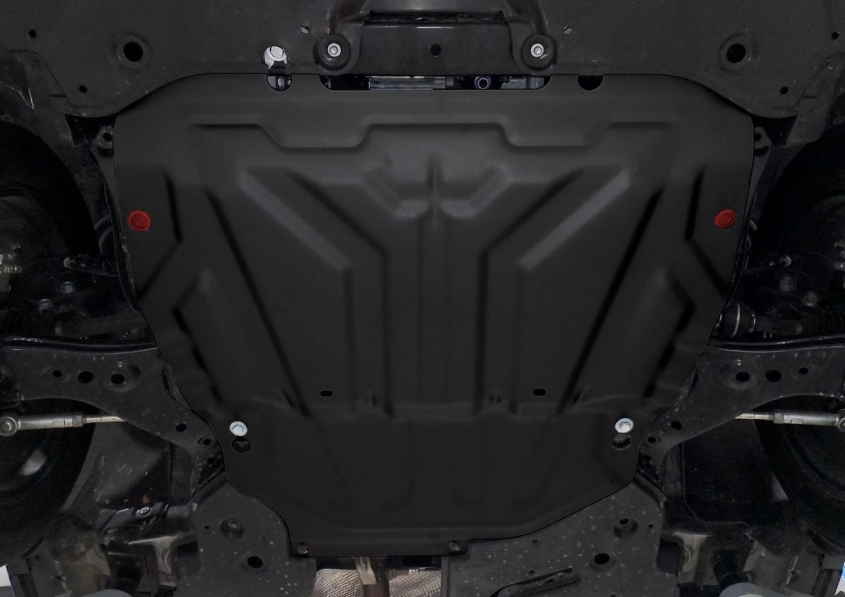 Защита картера и КПП АвтоБроня для Toyota RAV4 XA50 (V - 2.0; 2.5) 2019-н.в., штампованная, сталь 1.8 мм, с крепежом, 111.09534.1