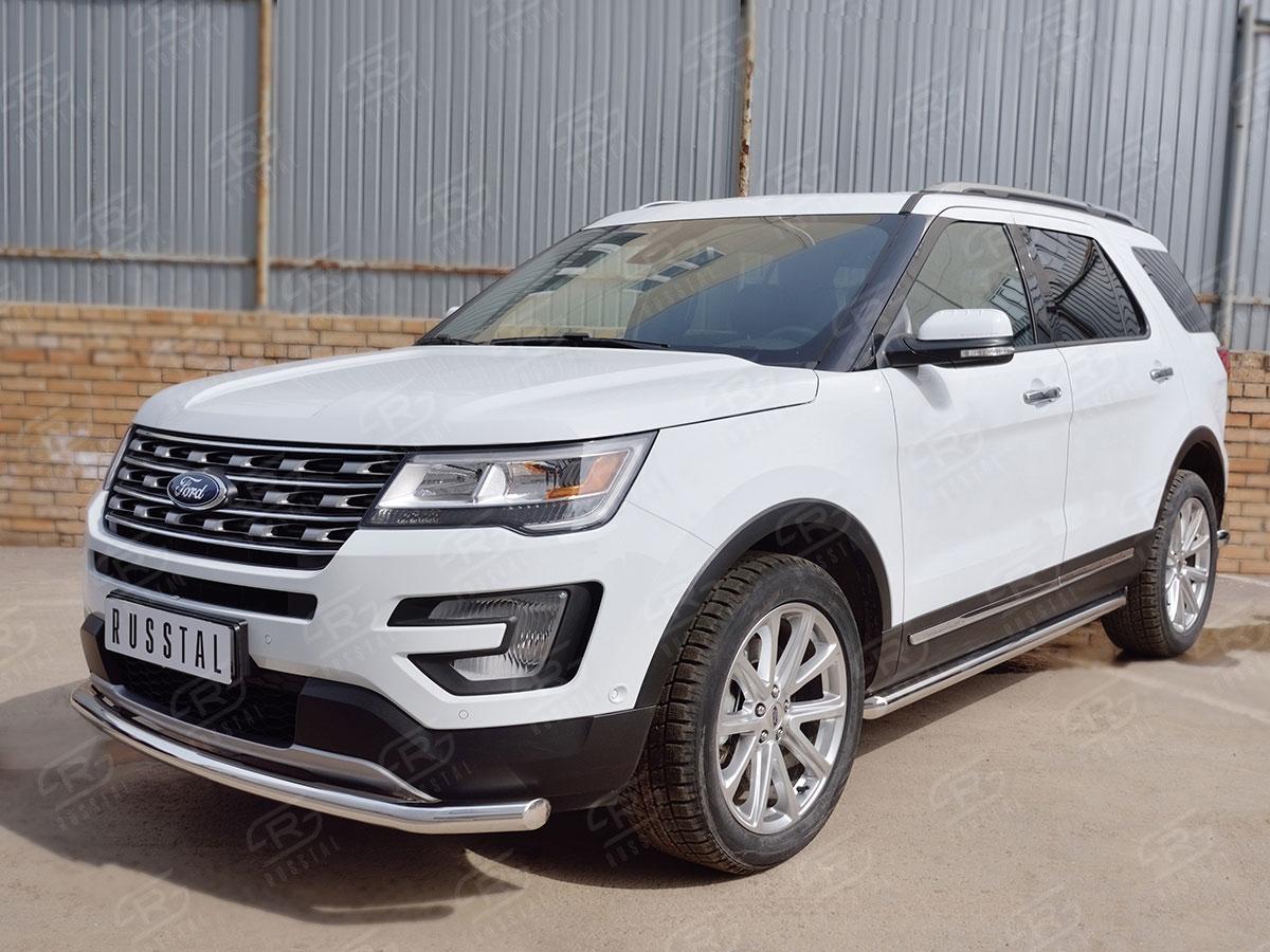 Защита переднего бампера d57 для Ford Explorer 2015, Slitkoff FEZ-002657