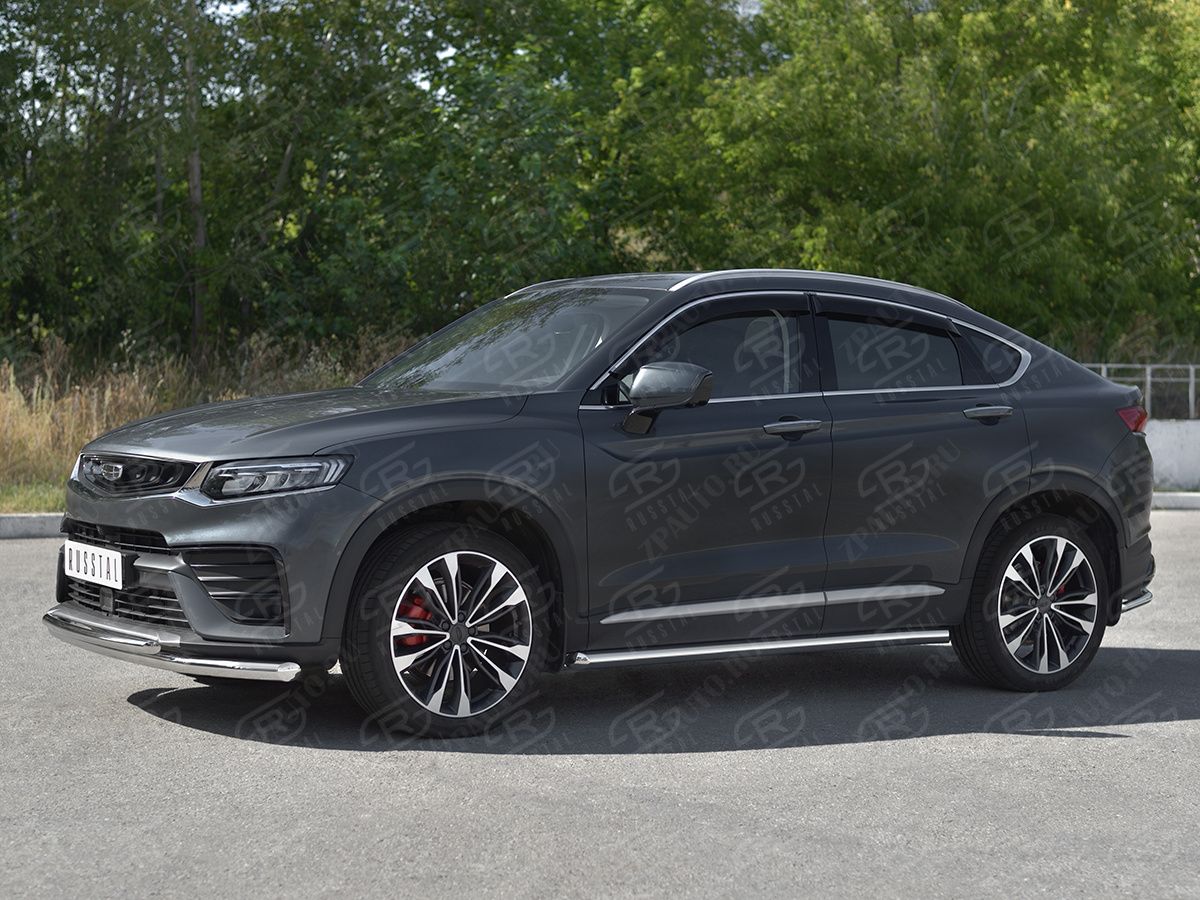 GEELY TUGELLA 2020- Защита переднего бампера d57 секции-d42 дуга GTGZ-003943