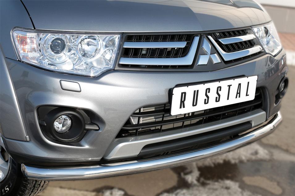 Защита переднего бампера d57 для Mitsubishi L200 2014, Slitkoff MLZ-002034