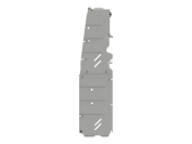 Защита тормозных трубок для JAC JS6  2022 -, V-1,5 AT FWD, Sheriff, алюминий 4 мм, арт. 28.5373