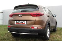 Защита заднего бампера d42 Kia Sportage (2016-2021) , Slitkoff, арт. KSP16-009