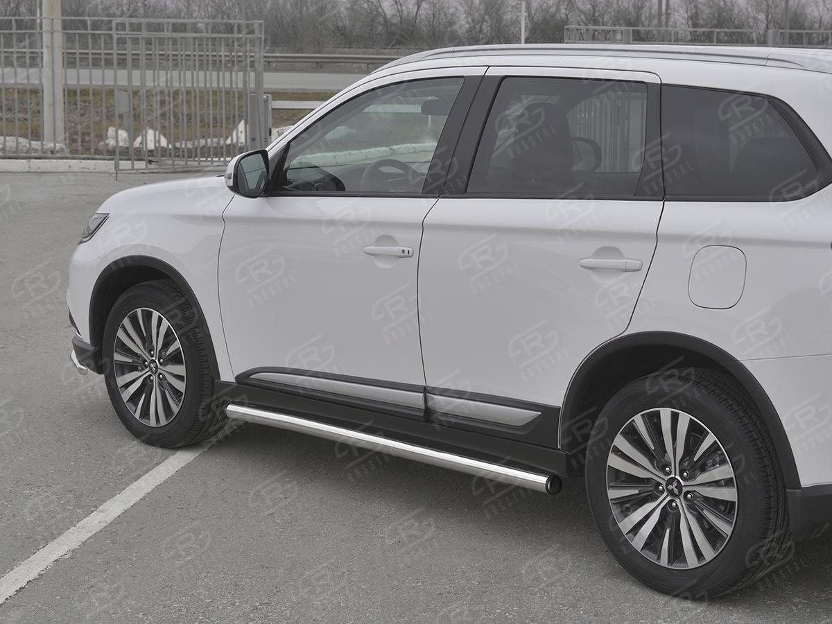 Пороги труба d57 (вариант 2) MOT-0032082 для автомобиля MITSUBISHI Outlander 2018-, Slitkoff